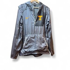 Nike Gray Windbreaker with Orange Accents